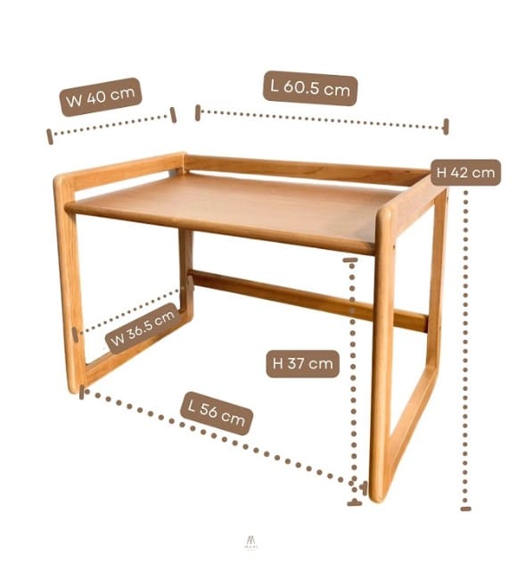 ชั้นวางคร่อมไมโครเวฟ ไม้ยางพารา สไตล์ญี่ปุ่น MAAI DESIGN รุ่น OBUN SHELF สี OAK